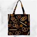 Zipper Grocery Tote Bag 