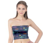 Twiddy Tropical Fish Pattern Tube Top