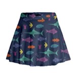 Twiddy Tropical Fish Pattern Mini Flare Skirt