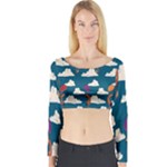 Foxfabricsmall Weasel Long Sleeve Crop Top