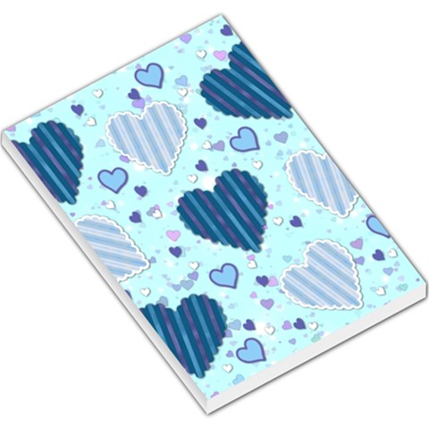 Light and Dark Blue Hearts Large Memo Pads from ArtsNow.com