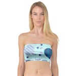 Light and Dark Blue Hearts Bandeau Top