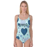 Light and Dark Blue Hearts Camisole Leotard 