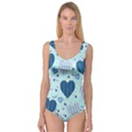 Light and Dark Blue Hearts Princess Tank Leotard 