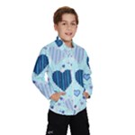 Light and Dark Blue Hearts Wind Breaker (Kids)