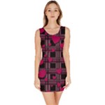 Harts pattern Sleeveless Bodycon Dress