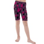 Harts pattern Kids  Mid Length Swim Shorts