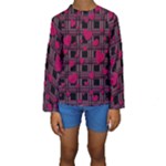 Harts pattern Kids  Long Sleeve Swimwear