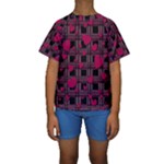 Harts pattern Kids  Short Sleeve Swimwear