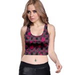 Harts pattern Racer Back Crop Top