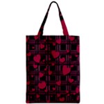 Harts pattern Zipper Classic Tote Bag