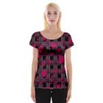 Harts pattern Women s Cap Sleeve Top