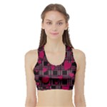 Harts pattern Sports Bra with Border