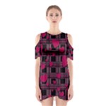 Harts pattern Cutout Shoulder Dress