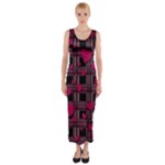 Harts pattern Fitted Maxi Dress