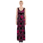 Harts pattern Maxi Thigh Split Dress