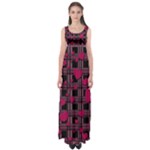 Harts pattern Empire Waist Maxi Dress