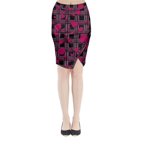 Harts pattern Midi Wrap Pencil Skirt from ArtsNow.com