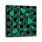 Green love Mini Canvas 6  x 6 