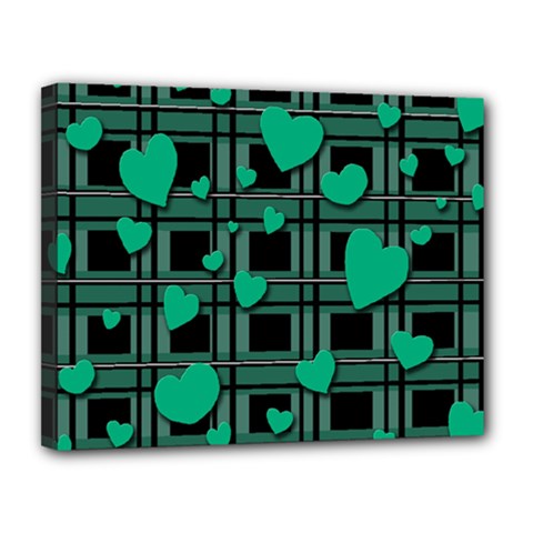 Green love Canvas 14  x 11  from ArtsNow.com