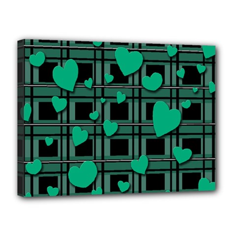 Green love Canvas 16  x 12  from ArtsNow.com