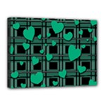 Green love Canvas 16  x 12 