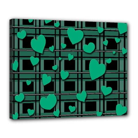Green love Canvas 20  x 16  from ArtsNow.com