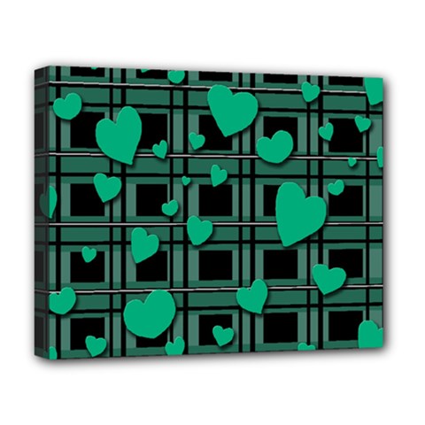 Green love Deluxe Canvas 20  x 16   from ArtsNow.com