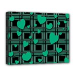 Green love Deluxe Canvas 20  x 16  