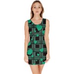 Green love Sleeveless Bodycon Dress