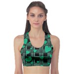 Green love Sports Bra