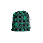 Green love Drawstring Pouches (Small) 