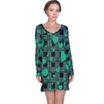 Green love Long Sleeve Nightdress