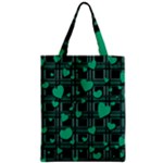 Green love Zipper Classic Tote Bag