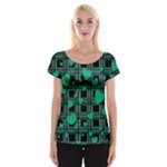 Green love Women s Cap Sleeve Top