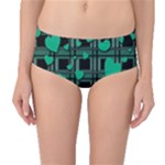 Green love Mid-Waist Bikini Bottoms