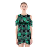 Green love Cutout Shoulder Dress