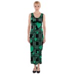 Green love Fitted Maxi Dress