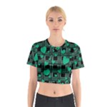 Green love Cotton Crop Top