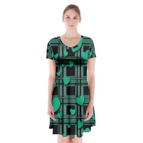 Green love Short Sleeve V