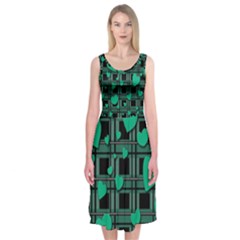 Green love Midi Sleeveless Dress from ArtsNow.com