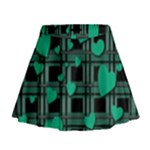 Green love Mini Flare Skirt