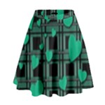 Green love High Waist Skirt