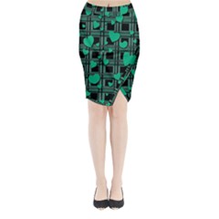 Green love Midi Wrap Pencil Skirt from ArtsNow.com