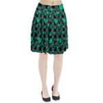 Green love Pleated Skirt