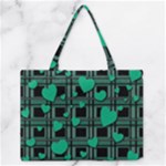 Green love Medium Zipper Tote Bag