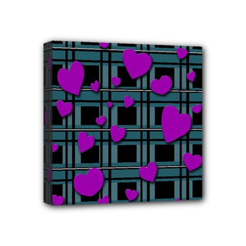 Purple love Mini Canvas 4  x 4  from ArtsNow.com