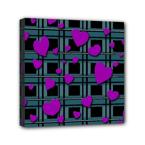 Purple love Mini Canvas 6  x 6  from ArtsNow.com