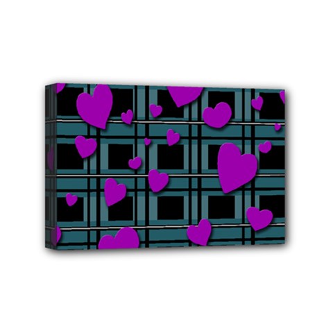 Purple love Mini Canvas 6  x 4  from ArtsNow.com
