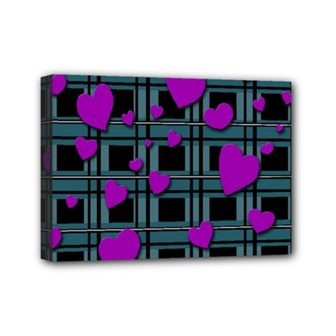Purple love Mini Canvas 7  x 5  from ArtsNow.com